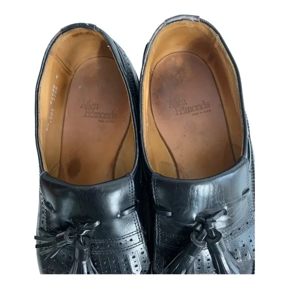Allen Edmonds Arlington Black Leather Shoes Sz 9 1/2 - Picture 7 of 9